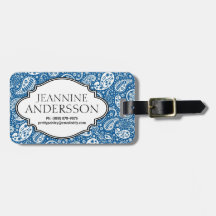 Blue Country Western Bandanna Style Paisley Patter