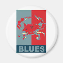 Blue Crab Iconised Magnet