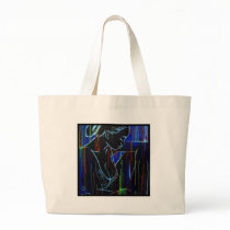 Blue Creole Rain Canvas Bag