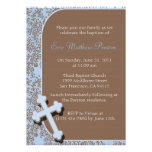 Blue Cross Baptism/Christening Invitation