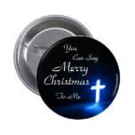 blue-cross-on-at-a-church, You , Can Say, Merry... Button