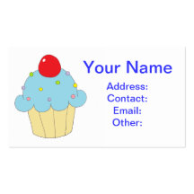 Blue Cupcake Business Card