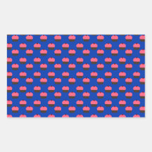 Blue cupcake pattern stickers