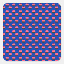 Blue cupcake pattern stickers