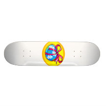 blue daisy wrapped easter egg yellow oval.png skate deck