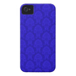 Blue Damask Pattern iPhone 4 Case-Mate Cases