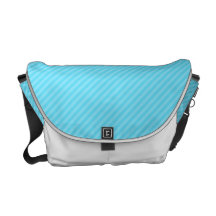 Blue Diagonal Stripe Messenger Bag