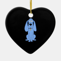 Blue Dog. Hound. Christmas Tree Ornament