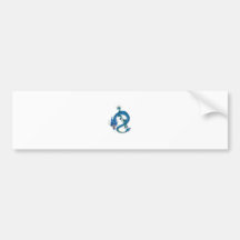 blue dragon small bumper sticker
