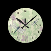 Blue Dragonflies Clock wall clocks
