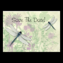 Blue Dragonflies Save The Date invitations