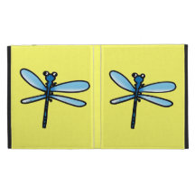 Blue dragonfly iPad folio cases