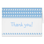 blue ducks in row baby shower thank you card