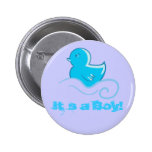 blue ducky It`s a boy button buttons