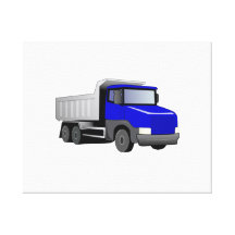 Blue Dump Truck Canvas Print