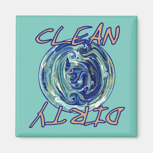 Blue Earth Abstract Dishwasher Magnet