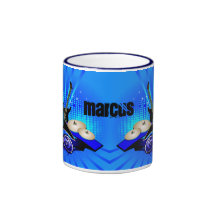 Blue Electric Guitars, Drums & Speakers Mugs