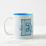 Blue Elephant Monogrammed "E" Kid's Mug