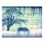 Blue Equestrian Wedding RSVP Announcement