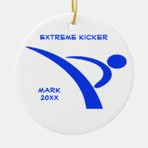 Blue Extreme Kicker Ornament