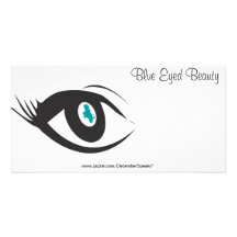Blue Eyed Beauty Photo Card Template