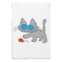 Blue Eyed Kitty Cat Playing iPad Mini Covers