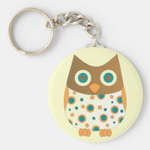Blue-Eyed Owl Key Chain