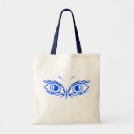 Blue Eyes Butterfly Reusable Tote Bag