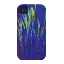 Blue Feather Crystals Vibe iPhone 4 Case