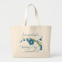 Blue Floral Wedding Day Survival Kit Bag