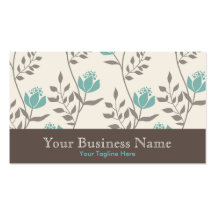 Blue Florals Business Card