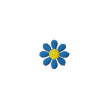 Blue Flower Adoptive Mother Embroidered Shirt