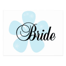 Blue Flower Bride Tshirts and Gifts Post Card