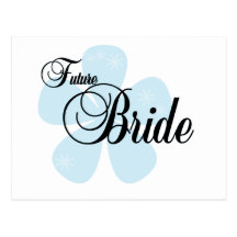 Blue Flower Future Bride Post Cards