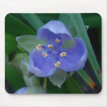 Blue Flower Mouse Pad