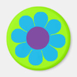 Blue Flower Power Magnet
