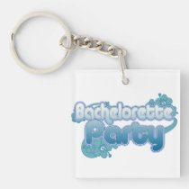 blue flowers bachelorette party ocean bridesmaids key chains