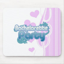 blue flowers bachelorette party ocean bridesmaids mousepad