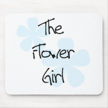 Blue Flowers Flower Girl Mousemats