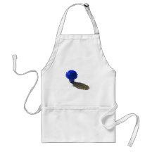 Blue Flowers White Bucket and Shadow Aprons