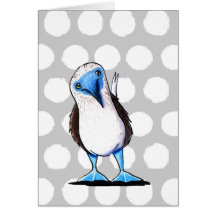 Blue Footed Booby Bird Card
