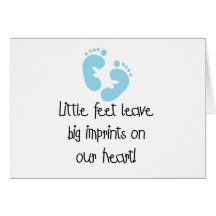 Blue Footprints Little Feet Big Imprints Cards