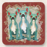 Blue French Bulldogs  Cork Coaster