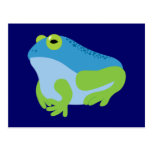 Blue Frog Post Card