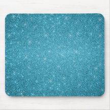 Blue glitter stars mousepad