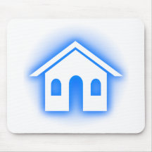 blue glow home mouse mat