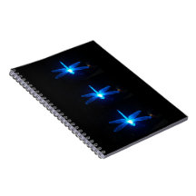 Blue Glowing Dragonflies Note Book Journal