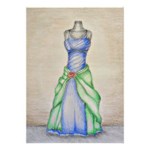 Blue Gown Invitation