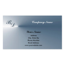Blue Gradient Inital Business Card