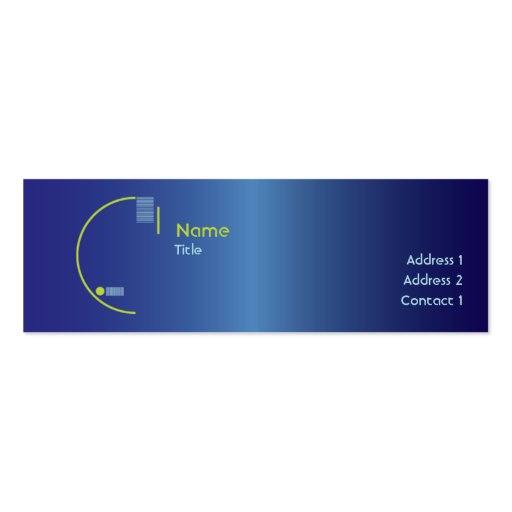 Blue Gradient - Skinny Business Card Template
